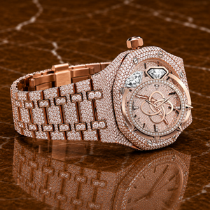 Montre de luxe pour homme en moissanite et diamants, entièrement pavée, avec pierres VVS, bracelet montre - Product Image 2