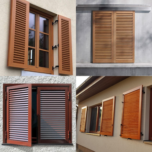 Puertas Interiores de Madera Maciza de Primera Calidad, Puerta Batiente de Madera Estilo Café con Rejillas para Dormitorios, Salas de Estar, Decoración del Hogar - Product Image 3