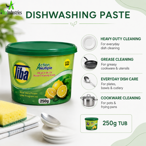 Pâte détergente puissante au citron 250g pour vaisselle, nettoyant puissant pour graisse, ustensiles de cuisine, formule puissante à l'aloe vera |   Entretien de la vaisselle haut de gamme - Product Image 5