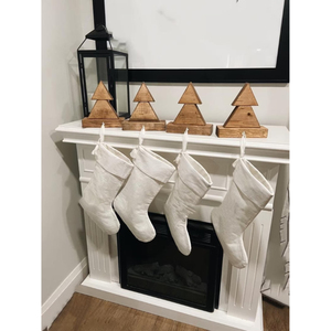 Modern Luxury Wooden Made Stocking Holder Customizable Size Minimalist <b>Mantel</b> Hook <b>Fireplace</b> Hanger Holiday Home Decor Supply - Product Image 1