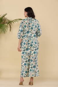 Offre Spéciale : Ensemble Coordonné en Coton Imprimé Motif Imperial Discharge, Tissu Doux, Deux Pièces pour l'Été, Disponible en Gros - Product Image 3