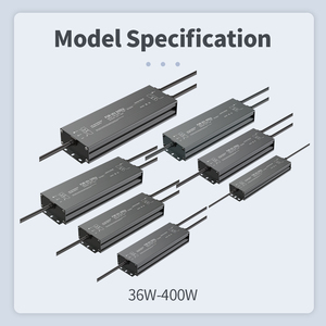 Transformador 400W impermeable IP67 LED controlador tira Cove luz AC 220V fuente de alimentación DC 12V convertidor de voltaje para iluminación - Product Image 4