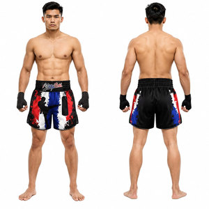 Custom Printed Breathable Casual Men's MMA BJJ Jiu Jitsu <b>Grappling</b> Wrestling Muay Thai Boxing Fighting <b>Shorts</b> - Product Image 2