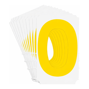 Chiffres et lettres autocollants Brady 3 en jaune style gothique pour l'étiquetage industriel - Product Image 1