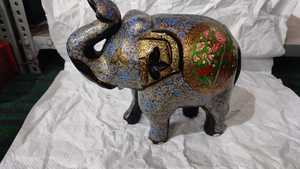 ช้างตกแต่งทำจากกระดาษมาเช่จากแคชเมียร์ งานฝีมือ ช้างประดับตกแต่งจากแคชเมียร์ งานแกะสลักช้างวาดลายด้วยมือจากแคชเมียร์ - Product Image 2