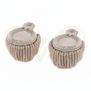 Épaulettes à franges argentées et dorées personnalisées ODM/OEM, accessoires d'uniforme pour tenues de cérémonie - Product Image 1