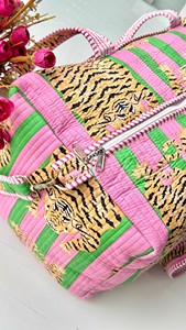 Large Luxury Quilted Cotton Duffle <b>Bag</b> Zipper High Quality Boho Vintage Block Print Trending Weekender Travel Shoulder <b>Overnight</b> - Product Image 4