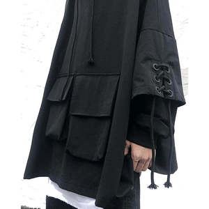 Men's Techwear Hoodie Cyberpunk Tactical Streetwear Cargo Pullover Multi-Pocket Harajuku Urban Darkwear Hip Hop <b>Gothic</b> <b>Jacket</b> - Product Image 5