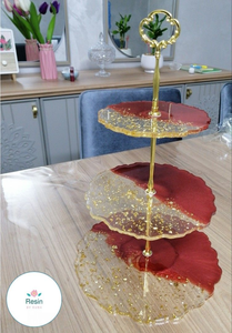 Support à gâteau élégant et écologique en résine pour gâteaux d'anniversaire, desserts de mariage, cupcakes, utilisation à la maison ou au restaurant, passe au lave-vaisselle - Product Image 6