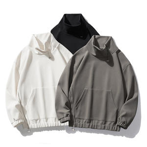 Sweat à capuche en détresse pour hommes Séchage rapide Durable Streetwear Basics pour l'hiver Sweat à capuche pour hommes Basics Coton mélangé - Product Image 1