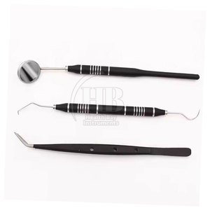 Ensemble de miroirs de diagnostic dentaire en acier inoxydable réutilisable, kit d'examen buccal manuel pour soins dentaires professionnels et inspection - Product Image 4