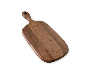 Planche à découper en bois massif brun pour viande, fromage, pain, légumes et fruits avec poignée antidérapante, forme rectangulaire, découpe de légumes - Product Image 3