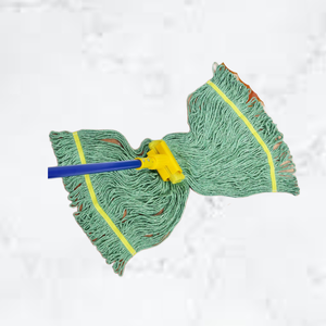 Mopa Verde de Grado Industrial de Alta Calidad KSR con Mango, Secado Rápido, Cabezal de 5 Pulgadas de Ancho, Duradera con Base de Doble Banda - Product Image 3