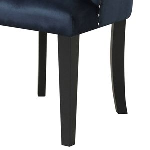 Poltrona con Schienale Trapuntato Blu Scuro e Nero per Soggiorno - Product Image 3