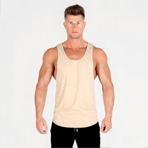 Wholesale Custom Logo Cotton <b>Running</b> <b>Singlet</b> Muscle Athletic Shirts Sleeveless Fitness Wear Workout Men Gym Tank Top For Men - Product Image 2