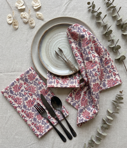 Vente en gros de magnifiques serviettes de table carrées en coton doux 100% faites à la main, imprimées à la main, écologiques, réutilisables, style américain, décoration de table - Product Image 4