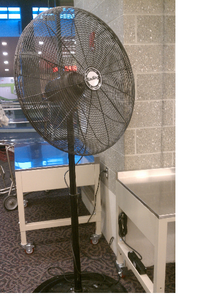 Ventilateur sur pied électrique Rapido HS 400 mm métal bleu perle classe de hauteur réglable efficacité énergétique refroidissement par air Installation au sol - Product Image 6