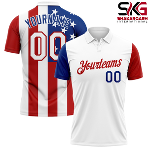 Camiseta Deportiva Personalizada de Polo Azul Marino, Manga Corta, Uniforme de Equipo, Impresión de Nombre y Número para Entrenamiento de Club - Product Image 3