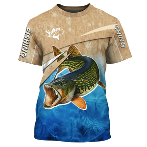 Chemise de pêche à col rond pour homme, légère, en polyester, vêtements de sport de plein air pour la pêche - Product Image 1