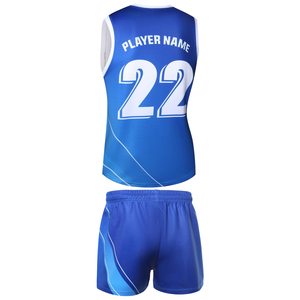 Ensemble d'uniformes de football australien personnalisés, respirant, en polyester, maillot d'équipe imprimé numériquement, sans manches, unisexe, adulte - Product Image 5