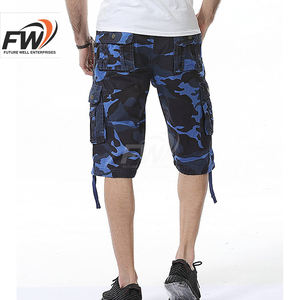 กางเกงขาสั้นคาร์โก้ลายพรางคุณภาพสูงพร้อมป้ายปักลาย  กางเกงขาสั้นคาร์โก้ลายพรางสไตล์เท่ๆ สำหรับผู้ชาย  สั่งซื้อขั้นต่ำน้อย - Product Image 4