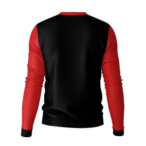 T-shirt promotionnel personnalisé pour hommes, col en V, manches longues, logo OEM, uni, de haute qualité, vente en gros, pas cher - Product Image 2