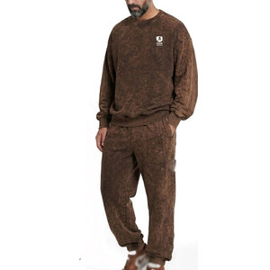 ชุดเสื้อสเวตเชิ้ตและกางเกงจ็อกเกอร์แบบย้อมสีเอซิดสำหรับผู้ชาย ชุดลำลองใส่สบายสำหรับออกกำลังกาย ชุดลำลองสำหรับใส่ในชีวิตประจำวันและสไตล์สตรีทแวร์ - Product Image 1