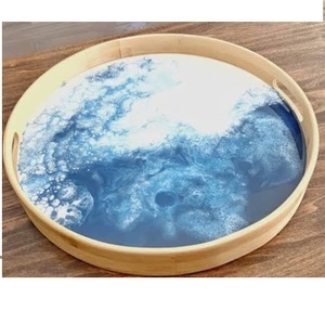 Kitchen Home Wedding Party Tabletop Decor for Dinnerware Food Serving Superior Quality Rattan-Shaped Wooden Serving Tray - Product Image 6