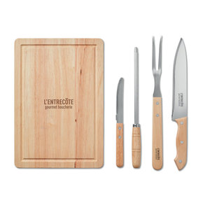 Strumenti per barbecue in acciaio inossidabile personalizzati Set di utensili per griglia in 4 pezzi per barbecue all'aperto - Product Image 3
