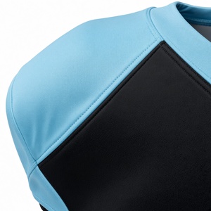 Camiseta de Fútbol Americano con Cuello en V, Manga Corta, Uniforme Ajustado con Pantalones Acolchados, Negro y Azul Claro - Product Image 3