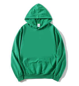 Sweat à capuche pour homme en molleton 100% coton de haute qualité, motif uni, avec logo sur le devant, impression et broderie personnalisées, vente en gros - Product Image 3