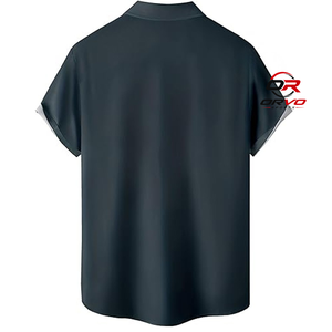 ORVO Sports <b>Men</b> Hawaiian <b>Shirt</b> Knitted 100% Polyester 140g Short Sleeve Turn Down Collar Parrot Print Casual Summer <b>Beach</b> Wear - Product Image 4