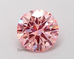 Diamant rose intense fantaisie certifié IGI, cultivé en laboratoire, 7,5 carats, taille ronde, diamant non monté |   Diamant de laboratoire VS Clarity - Product Image 1