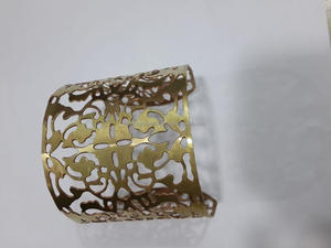 Fabriqué à la main poli moderne Floral Designer large manchette réglable Bracelet Bracelet cadeau pour maman - Product Image 6