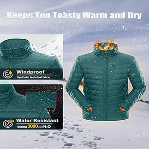 Custom Men's Puffer <b>Jackets</b> Cotton Filled Patchwork Front <b>Winter</b> Coat Thick Manufacturer Essentials - Product Image 3