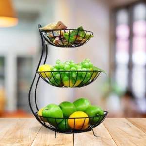 Elegante Cesta de Frutas de Hierro con Diseño Minimalista de Alambre para Cocina Contemporánea y Uso en Mesa de Comedor - Product Image 5