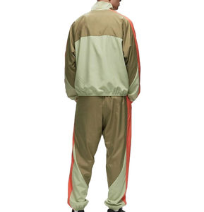 Ensemble de survêtement homme color block à manches longues, léger et sportif, deux pièces, col montant, fermeture éclair, coupe droite, idéal printemps - Product Image 3
