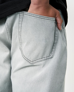 Jeans de Mezclilla para Hombre, Corte Recto, Lavado Claro, Cintura Alta, Ajuste Regular, Algodón, Estilo Casual de Primavera - Product Image 6