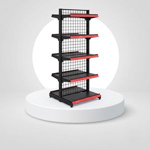 Présentoir Gondole Double Face en Grillage Métallique OneTech Abordable, en Fer Thermolaqué, Facile à Assembler, Durable et Antirouille pour Supermarché - Product Image 5