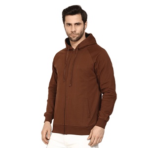 Sweat à capuche zippé streetwear pour homme, 480 GSM, en coton et polyester, molleton épais, veste décontractée à capuche, fabrication OEM, marque privée - Product Image 3