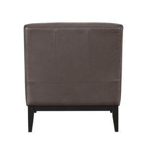 Poltrona in Pelle Marrone con Struttura in Legno Massello e Seduta Imbottita - 1 Pezzo, Arredo Soggiorno Durevole e Confortevole - Product Image 5