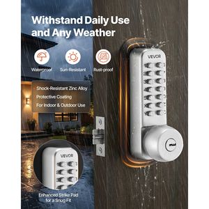 Serratura Meccanica con Tastierino Numerico a Pulsante Singolo 2.0, Combinazione Senza Chiave, Codice 4-7 Cifre, per Porte, Serrature Intelligenti - Product Image 6