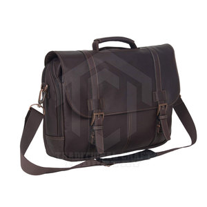 Sacs pour ordinateur portable de voyage durables et de haute qualité avec fermeture à glissière, en cuir véritable et design écologique pour usage professionnel et bureautique - Product Image 6