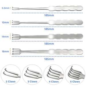 Retractores de piel con gancho de tracción de acero, instrumentos quirúrgicos ortopédicos, juego de herramientas de cirugía profesional - Product Image 5