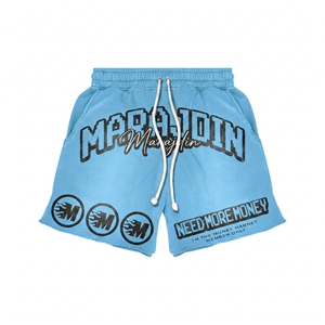 Custom Logo Front Red Canvas Drawstring Eco-Friendly Breathable Mid Waist Sweat <b>Shorts</b> <b>Men</b> Casual - Product Image 4
