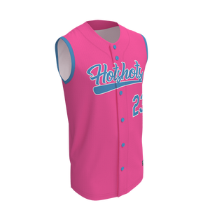 Custom Sleeveless Baseball Jersey Full Button Team Uniform Personalized Baseball <b>Shirt</b> with Logo Name Number OEM - Product Image 3