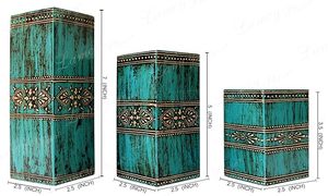 Portavelas de Madera Hecho a Mano, Estilo Rústico, con Acabado Desgastado, Forma Personalizada, Decoración Grande para el Hogar, para Bodas - Product Image 2