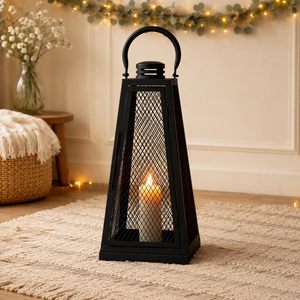 Metal <b>Candle</b> <b>Lantern</b> Handcrafted <b>Candle</b> Holder Decor <b>Lantern</b> Black for Home Living Room Bedroom Table <b>Garden</b> Wedding Decoration - Product Image 2