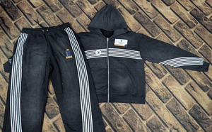 ชุดเซ็ตเสื้อฮู้ดดี้และกางเกงวอร์มพิมพ์ลายทั้งตัว ผ้าฝ้าย สไตล์วินเทจ สตรีทแวร์ ทรงโอเวอร์ไซส์ หนานุ่มพิเศษ - Product Image 4