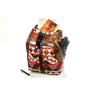 LW Luxury Handmade Leather <b>Backpack</b> Women Custom Vintage New Design Travel Bag Logo Cotton Lining Portable Dress Style Summer - Product Image 5